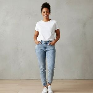 Zara Basic Bleached pants Size 8